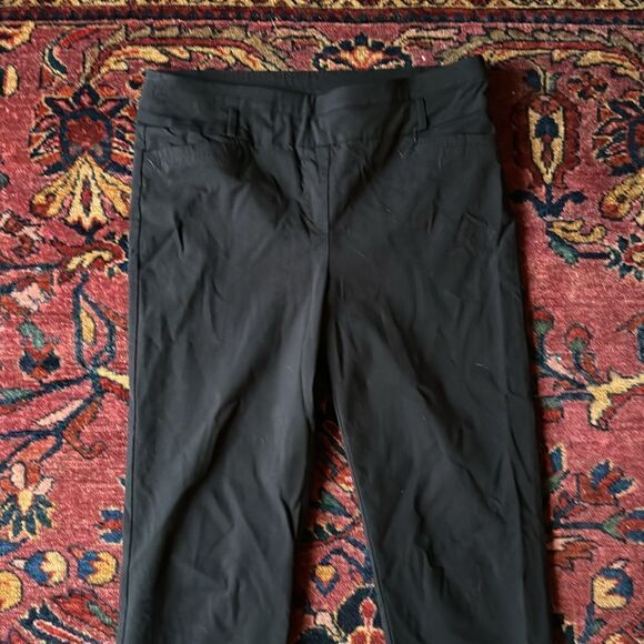 Vtg SAG HARBOR Black Straight Leg Stretch Pants Size 10 - Picture 2 of 4